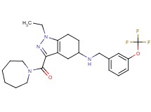 3-(1-azepanylcarbonyl)-1-ethyl-N-[3-(trifluoromethoxy)benzyl]-4,5,6,7-tetrahydro-1H-indazol-5-amine