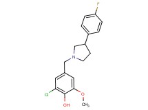 2-chloro-4-{[3-(4-fluorophenyl)-1-pyrrolidinyl]methyl}-6-methoxyphenol
