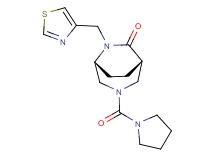 (1S*,5R*)-3-(pyrrolidin-1-ylcarbonyl)-6-(1,3-thiazol-4-ylmethyl)-3,6-diazabicyclo[3.2.2]nonan-7-one
