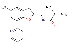 2-methyl-N-{[5-methyl-7-(2-pyridinyl)-2,3-dihydro-1-benzofuran-2-yl]methyl}propanamide