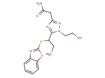 2-[5-[1-(1,3-benzoxazol-2-ylthio)propyl]-1-(2-hydroxyethyl)-1H-1,2,4-triazol-3-yl]acetamide