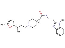 N-[2-(1-methyl-1H-benzimidazol-2-yl)ethyl]-6-[3-(5-methyl-2-furyl)butyl]-6-azaspiro[2.5]octane-1-carboxamide
