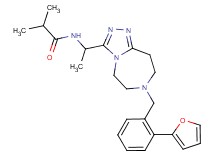 N-(1-{7-[2-(2-furyl)benzyl]-6,7,8,9-tetrahydro-5H-[1,2,4]triazolo[4,3-d][1,4]diazepin-3-yl}ethyl)-2-methylpropanamide