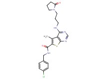 N-(4-chlorobenzyl)-5-methyl-4-{[3-(2-oxo-1-pyrrolidinyl)propyl]amino}thieno[2,3-d]pyrimidine-6-carboxamide