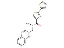 N-methyl-N-(2-quinoxalinylmethyl)-2-(2-thienyl)-1,3-thiazole-4-carboxamide