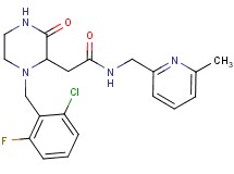 2-[1-(2-chloro-6-fluorobenzyl)-3-oxo-2-piperazinyl]-N-[(6-methyl-2-pyridinyl)methyl]acetamide