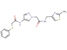 N-[1-(2-{[(2-methyl-1,3-thiazol-4-yl)methyl]amino}-2-oxoethyl)-1H-pyrazol-4-yl]-2-(phenylthio)acetamide