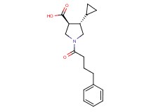 (3S*,4S*)-4-cyclopropyl-1-(4-phenylbutanoyl)-3-pyrrolidinecarboxylic acid
