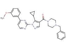 2-{4-[(4-benzyl-1-piperazinyl)carbonyl]-5-cyclopropyl-1H-pyrazol-1-yl}-4-(3-methoxyphenyl)pyrimidine