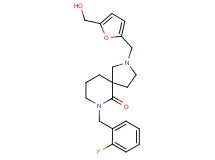 7-(2-fluorobenzyl)-2-{[5-(hydroxymethyl)-2-furyl]methyl}-2,7-diazaspiro[4.5]decan-6-one