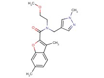 N-(2-methoxyethyl)-3,6-dimethyl-N-[(1-methyl-1H-pyrazol-4-yl)methyl]-1-benzofuran-2-carboxamide