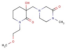 4-{[3-hydroxy-1-(2-methoxyethyl)-2-oxopiperidin-3-yl]methyl}-1-methylpiperazin-2-one