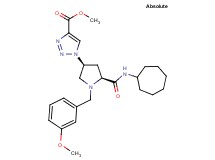 methyl 1-[(3S,5S)-5-[(cycloheptylamino)carbonyl]-1-(3-methoxybenzyl)-3-pyrrolidinyl]-1H-1,2,3-triazole-4-carboxylate