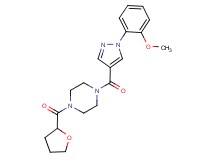 1-{[1-(2-methoxyphenyl)-1H-pyrazol-4-yl]carbonyl}-4-(tetrahydro-2-furanylcarbonyl)piperazine