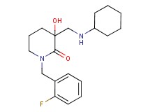 3-[(cyclohexylamino)methyl]-1-(2-fluorobenzyl)-3-hydroxy-2-piperidinone