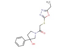 1-{[(5-ethyl-1,3,4-oxadiazol-2-yl)thio]acetyl}-3-phenyl-3-pyrrolidinol