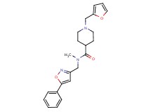 1-(2-furylmethyl)-N-methyl-N-[(5-phenyl-3-isoxazolyl)methyl]-4-piperidinecarboxamide