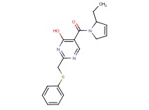 5-[(2-ethyl-2,5-dihydro-1H-pyrrol-1-yl)carbonyl]-2-[(phenylthio)methyl]pyrimidin-4-ol