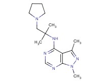 N-[1,1-dimethyl-2-(1-pyrrolidinyl)ethyl]-1,3-dimethyl-1H-pyrazolo[3,4-d]pyrimidin-4-amine