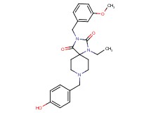 1-ethyl-8-(4-hydroxybenzyl)-3-(3-methoxybenzyl)-1,3,8-triazaspiro[4.5]decane-2,4-dione