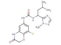 N-(8-fluoro-3-oxo-3,4-dihydro-2H-1,4-benzoxazin-6-yl)-N'-[3-methyl-1-(1-methyl-1H-1,2,4-triazol-5-yl)butyl]urea