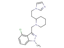 4-chloro-3-({2-[2-(1H-imidazol-1-yl)ethyl]-1-piperidinyl}methyl)-1-methyl-1H-indazole