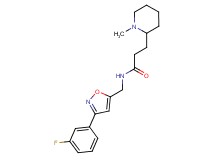 N-{[3-(3-fluorophenyl)-5-isoxazolyl]methyl}-3-(1-methyl-2-piperidinyl)propanamide