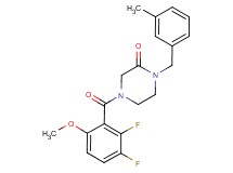4-(2,3-difluoro-6-methoxybenzoyl)-1-(3-methylbenzyl)-2-piperazinone