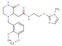 2-[1-(2,3-dimethoxybenzyl)-3-oxo-2-piperazinyl]-N-{2-[(1-methyl-1H-imidazol-2-yl)thio]ethyl}acetamide