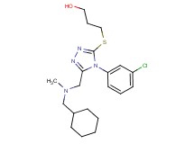 3-[(4-(3-chlorophenyl)-5-{[(cyclohexylmethyl)(methyl)amino]methyl}-4H-1,2,4-triazol-3-yl)thio]-1-propanol