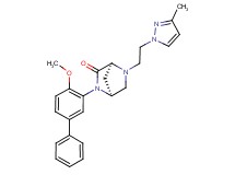 (1S*,4S*)-2-(4-methoxy-3-biphenylyl)-5-[2-(3-methyl-1H-pyrazol-1-yl)ethyl]-2,5-diazabicyclo[2.2.1]heptan-3-one
