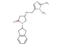1-(2,3-dihydro-1H-inden-2-yl)-4-{[(1,2-dimethyl-1H-imidazol-5-yl)methyl]amino}-2-pyrrolidinone