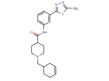 1-(3-cyclohexen-1-ylmethyl)-N-[3-(5-methyl-1,3,4-thiadiazol-2-yl)phenyl]-4-piperidinecarboxamide