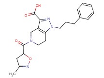 5-[(3-methyl-4,5-dihydroisoxazol-5-yl)carbonyl]-1-(3-phenylpropyl)-4,5,6,7-tetrahydro-1H-pyrazolo[4,3-c]pyridine-3-carboxylic acid