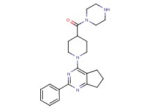 2-phenyl-4-[4-(1-piperazinylcarbonyl)-1-piperidinyl]-6,7-dihydro-5H-cyclopenta[d]pyrimidine dihydrochloride