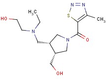 2-[ethyl({(3R*,4R*)-4-(hydroxymethyl)-1-[(4-methyl-1,2,3-thiadiazol-5-yl)carbonyl]pyrrolidin-3-yl}methyl)amino]ethanol