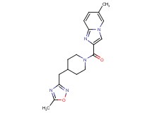 6-methyl-2-({4-[(5-methyl-1,2,4-oxadiazol-3-yl)methyl]-1-piperidinyl}carbonyl)imidazo[1,2-a]pyridine