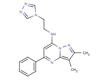 2,3-dimethyl-5-phenyl-N-[2-(4H-1,2,4-triazol-4-yl)ethyl]pyrazolo[1,5-a]pyrimidin-7-amine