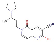 2-hydroxy-5-oxo-6-[3-(1-pyrrolidinyl)butyl]-5,6-dihydro-1,6-naphthyridine-3-carbonitrile
