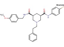 (3R,5S)-N-(4-fluorophenyl)-N'-(4-methoxybenzyl)-1-(2-phenylethyl)-3,5-piperidinedicarboxamide
