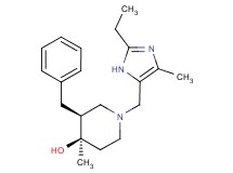 (3S*,4R*)-3-benzyl-1-[(2-ethyl-4-methyl-1H-imidazol-5-yl)methyl]-4-methylpiperidin-4-ol