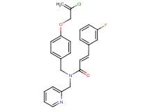(2E)-N-{4-[(2-chloro-2-propen-1-yl)oxy]benzyl}-3-(3-fluorophenyl)-N-(2-pyridinylmethyl)acrylamide
