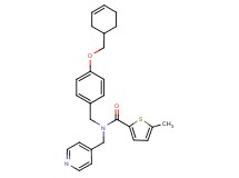 N-[4-(3-cyclohexen-1-ylmethoxy)benzyl]-5-methyl-N-(4-pyridinylmethyl)-2-thiophenecarboxamide