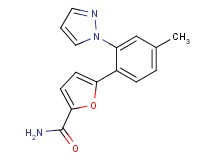 5-[4-methyl-2-(1H-pyrazol-1-yl)phenyl]-2-furamide