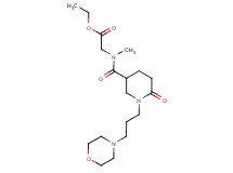 ethyl N-methyl-N-({1-[3-(4-morpholinyl)propyl]-6-oxo-3-piperidinyl}carbonyl)glycinate