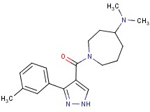 N,N-dimethyl-1-{[3-(3-methylphenyl)-1H-pyrazol-4-yl]carbonyl}-4-azepanamine