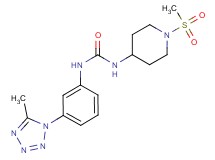 N-[1-(methylsulfonyl)piperidin-4-yl]-N'-[3-(5-methyl-1H-tetrazol-1-yl)phenyl]urea