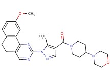 9-methoxy-2-(5-methyl-4-{[4-(4-morpholinyl)-1-piperidinyl]carbonyl}-1H-pyrazol-1-yl)-5,6-dihydrobenzo[h]quinazoline