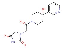 1-[2-(4-hydroxy-4-pyridin-3-ylpiperidin-1-yl)-2-oxoethyl]imidazolidine-2,4-dione