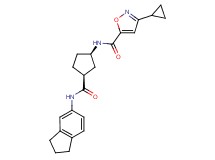 3-cyclopropyl-N-{(1R*,3S*)-3-[(2,3-dihydro-1H-inden-5-ylamino)carbonyl]cyclopentyl}-5-isoxazolecarboxamide